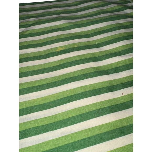 70’s Dan River Dantrel 2 Standard size Pillowcases Green white striped Spring - Picture 5 of 8